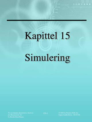 Kapittel 15 Simulering