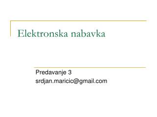 Elektronska nabavka