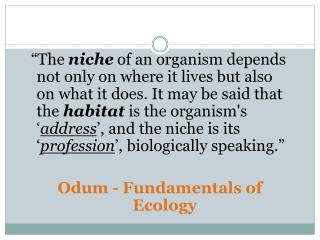 PPT - Ecological Niche PowerPoint Presentation - ID:3826092