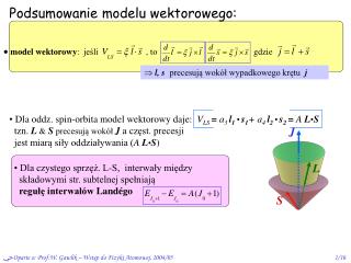 Podsumowanie modelu wektorowego: