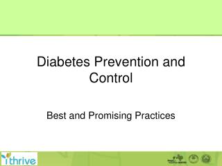 Diabetes Prevention and Control