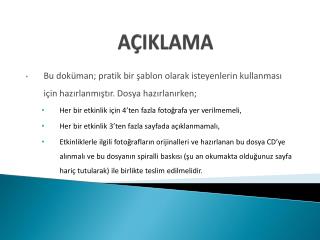 AÇIKLAMA