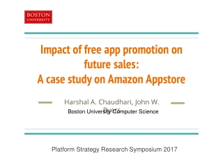 Impact of free app promotion on future sales : A case study on Amazon Appstore