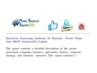 Electricity Generating Authority Of Thailand - Power Plants