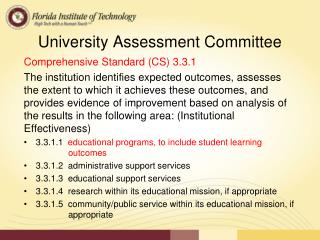 University Assessment Committee