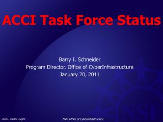 ACCI Task Force Status