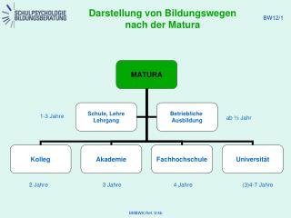 Darstellung von Bildungswegen nach der Matura