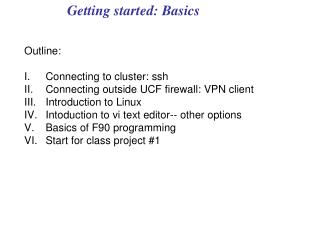 Getting started: Basics