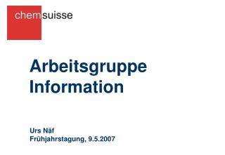 Arbeitsgruppe Information