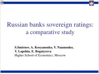 Russian banks sovereign ratings: a comparative study