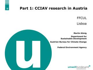 Part 1: CCIAV research in Austria