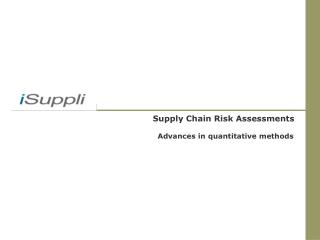 Supply Chain Risk Assessments