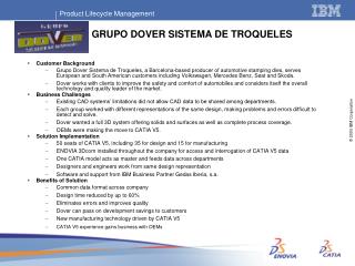 GRUPO DOVER SISTEMA DE TROQUELES