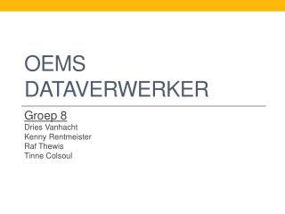 OEMS Dataverwerker