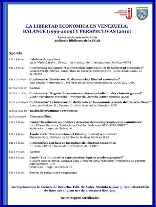 LA LIBERTAD ECONÓMICA EN VENEZUELA: BALANCE (1999-2009) Y PERSPECTIVAS (2010)