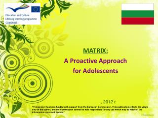 MATRIX: A Proactive Approach for Adolescents