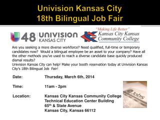 Univision Kansas City 18th Bilingual Job Fair