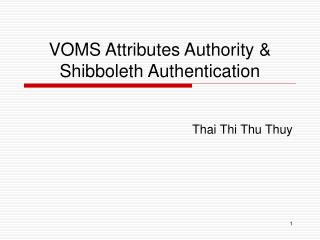 VOMS Attributes Authority &amp; Shibboleth Authentication