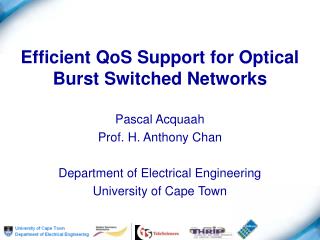 Efficient QoS Support for Optical Burst Switched Networks