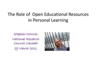 The Role of  Open Educational Resources in Personal Learning