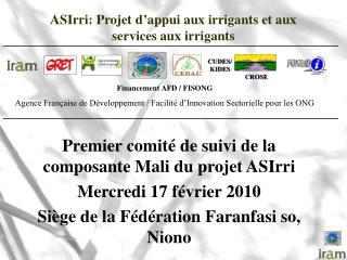 ASIrri: Projet d’appui aux irrigants et aux services aux irrigants