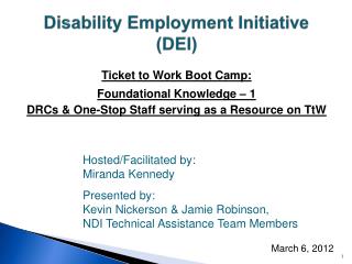 Disability Employment Initiative (DEI)