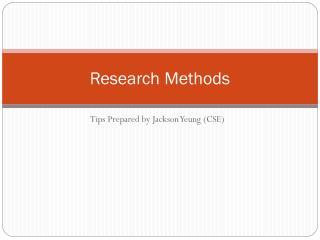 Research Methods