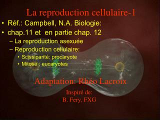 La reproduction cellulaire-1