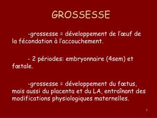 GROSSESSE