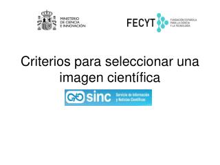 Criterios para seleccionar una imagen científica