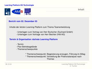 Bericht vom 02. Dezember 03