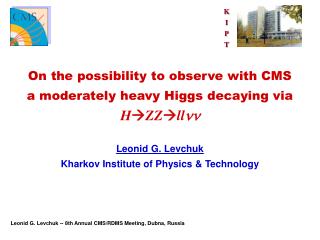 On the possibility to observe with CMS a moderately heavy Higgs decaying via H  ZZ  ll nn