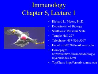 Immunology Chapter 6, Lecture 1