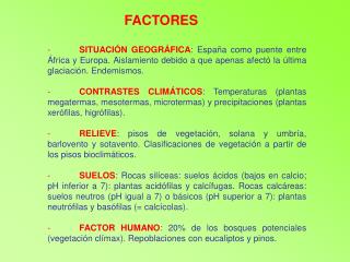 FACTORES