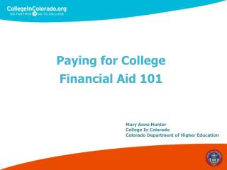 Paying for College Financial Aid 101