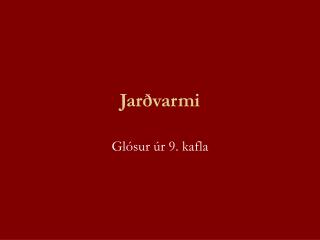 Jarðvarmi