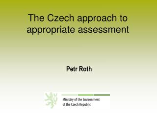 The Czech approach to appropriate assessment