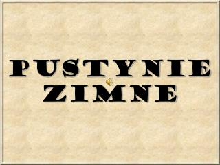 PUSTYNIE