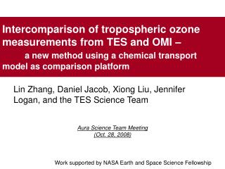 Lin Zhang, Daniel Jacob, Xiong Liu, Jennifer Logan, and the TES Science Team
