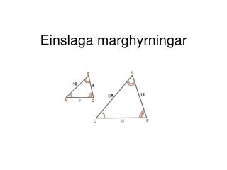 Einslaga marghyrningar