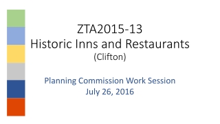 ZTA2015-13 Historic Inns and Restaurants (Clifton)