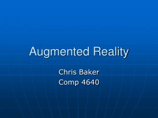 Augmented Reality