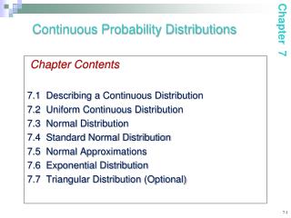 Continuous Probability Distributions