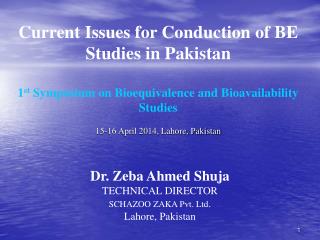 Current Issues for Conduction of BE Studies in Pakistan