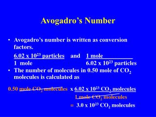 Avogadro’s Number