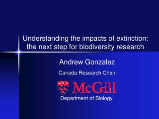 Andrew Gonzalez Canada Research Chair
