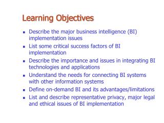 Learning Objectives