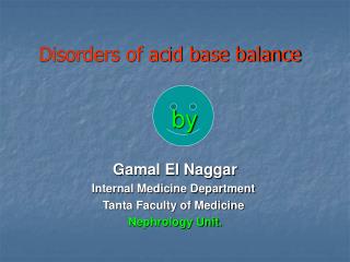 Disorders of acid base balance