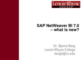SAP NetWeaver BI 7.0 – what is new?