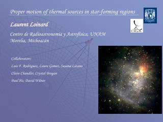 Proper motion of thermal sources in star-forming regions